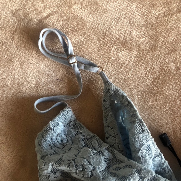 Staccato Strap Lace Soft Blue Tunic Dress M - Picture 7 of 12